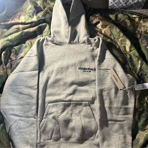 Fear of God Essentials Light Gray Hoodie